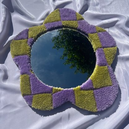 Green and Purple Mirror/Coaster Set