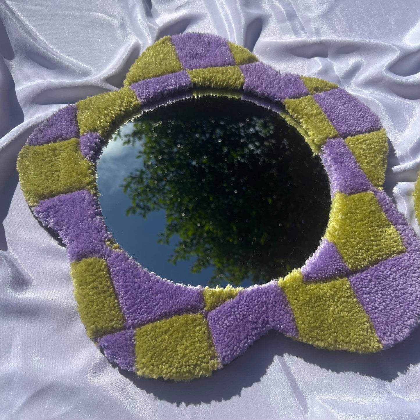 Green and Purple Mirror/Coaster Set