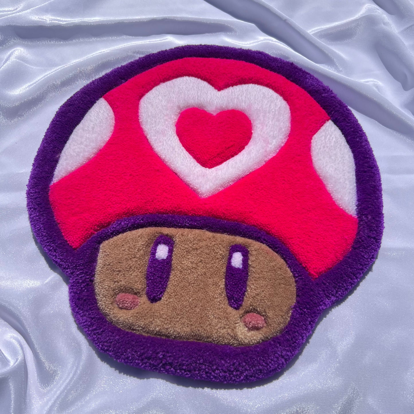 Heart Toadstool Rug/Coaster