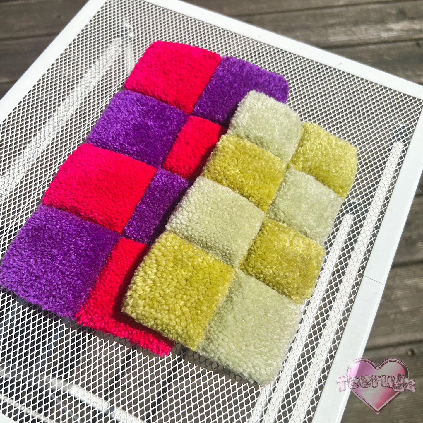 Pink and Purple Checkered Coaster