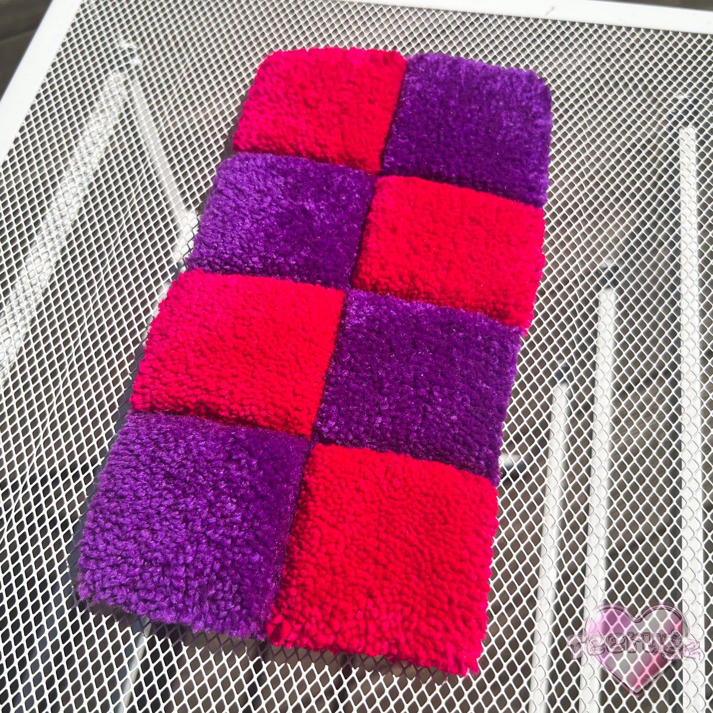 Pink and Purple Checkered Coaster