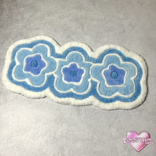 Blue and White Flower Trio